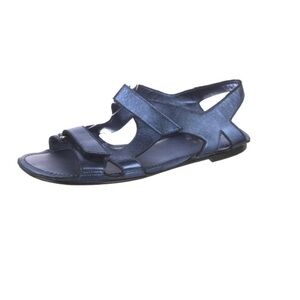 Jamie Haller Leather Metallic Blue Sandals 10
